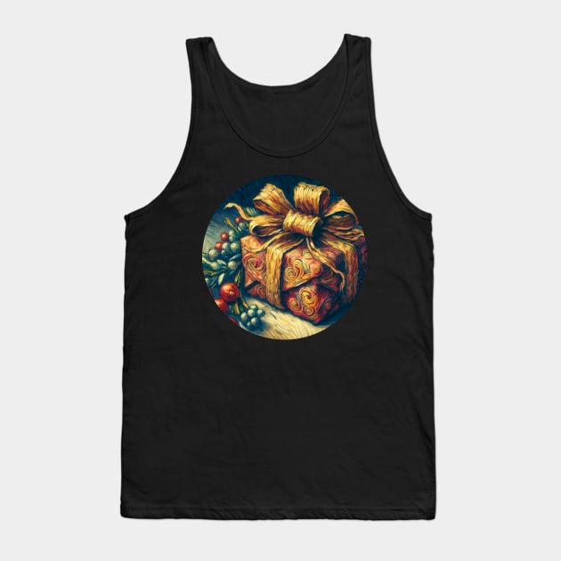 Christmas Oil Painting Tank Top by Star Fragment Designs